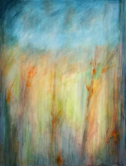 art painting abstract nature field grass